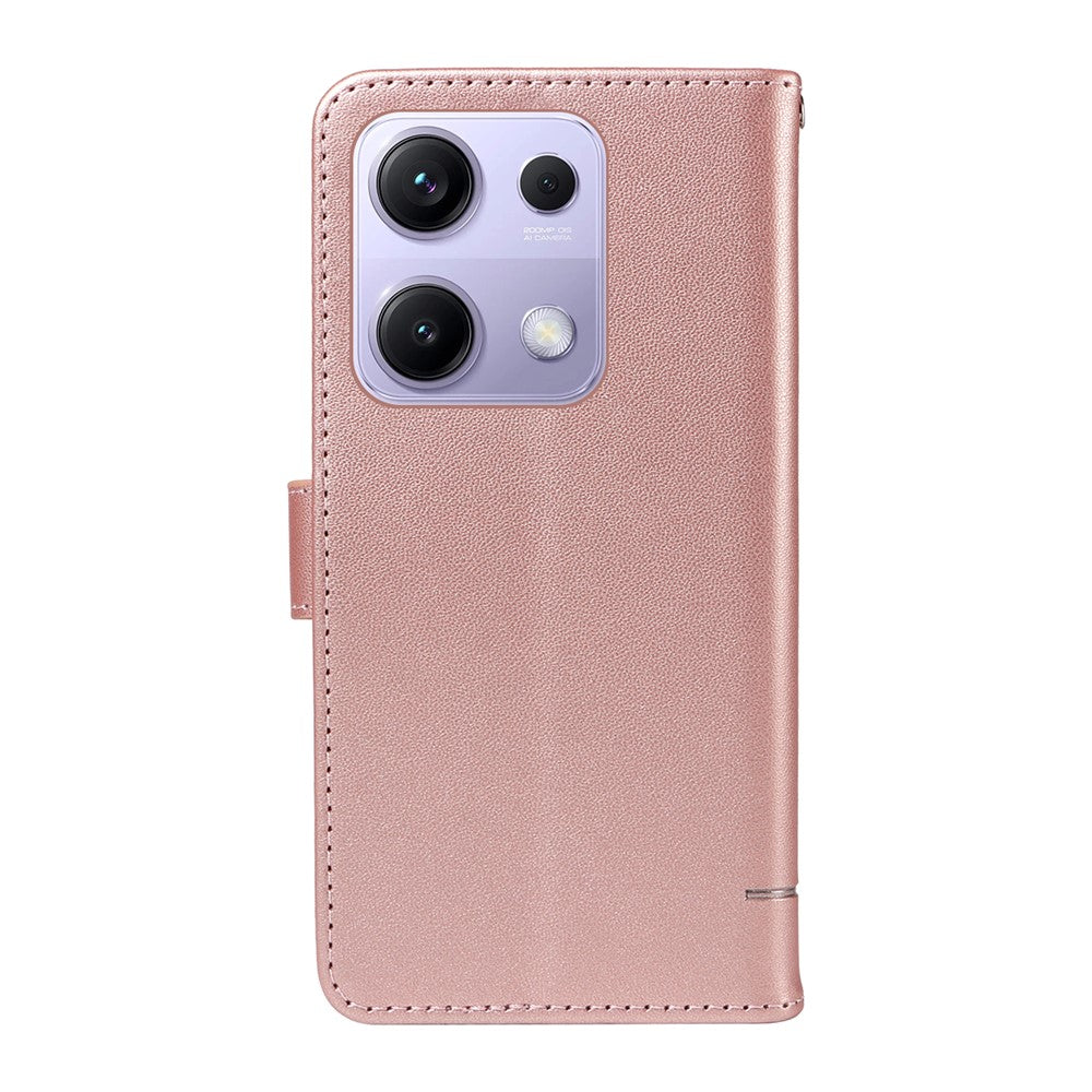 For Xiaomi Poco M6 Pro 4G / Xiaomi Redmi Note 14S 4G / Xiaomi Redmi Note 13 Pro 4G Case Cat Pattern Imprint Leather Phone Cover with Wrist Strap