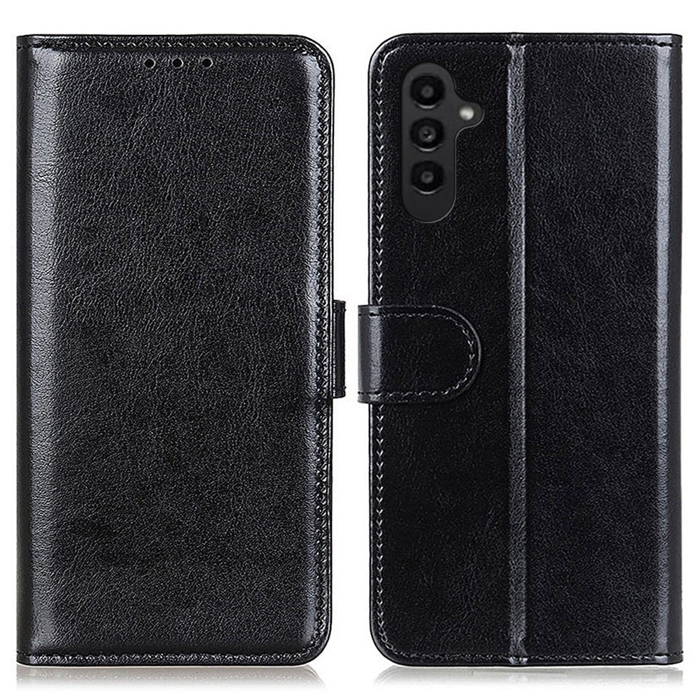 Samsung Galaxy A14 5G / A14 4G PU-läder, magnetiskt spänne, mobilmobilskal, reptåligt, Crazy Horse-textur, stativ, plånboksfodral