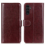 Samsung Galaxy A14 5G / A14 4G PU-läder, magnetiskt spänne, mobilmobilskal, reptåligt, Crazy Horse-textur, stativ, plånboksfodral
