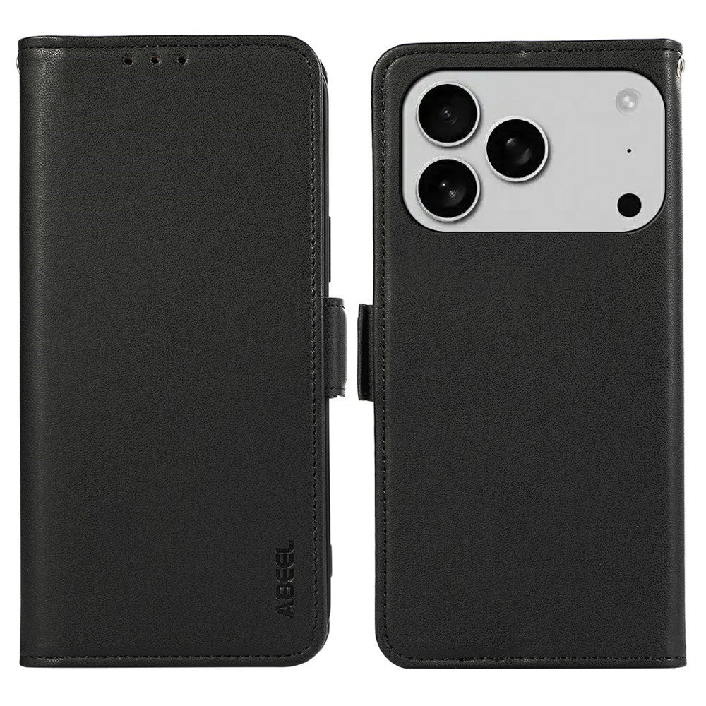 ABEEL For iPhone 18 Pro / 17 Pro Case Leather Phone Cover with RFID Blocking Wallet