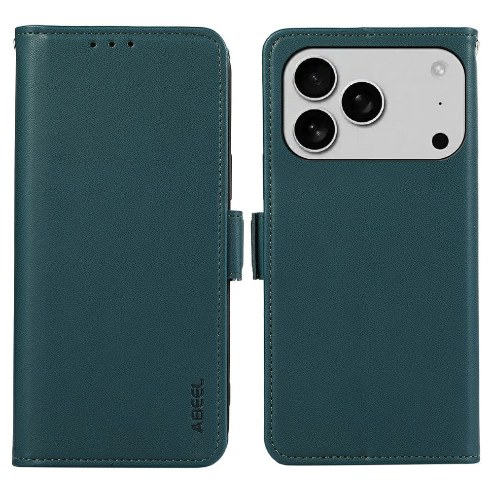 ABEEL For iPhone 18 Pro Max / 17 Pro Max Case Leather Phone Cover with RFID Blocking Wallet