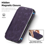 For iPhone 15 Case Compatible with MagSafe RFID Blocking Card Holder Leather Phone Cover