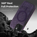 For iPhone 15 Case Compatible with MagSafe RFID Blocking Card Holder Leather Phone Cover