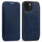 For iPhone 15 Case Compatible with MagSafe RFID Blocking Card Holder Leather Phone Cover