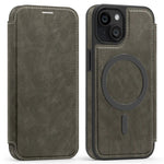 For iPhone 15 Case Compatible with MagSafe RFID Blocking Card Holder Leather Phone Cover