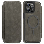For iPhone 14 Pro Max Case Compatible with MagSafe RFID Blocking Card Holder Leather Phone Cover