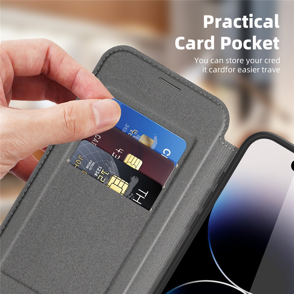 For iPhone 14 Pro Max Case Compatible with MagSafe RFID Blocking Card Holder Leather Phone Cover