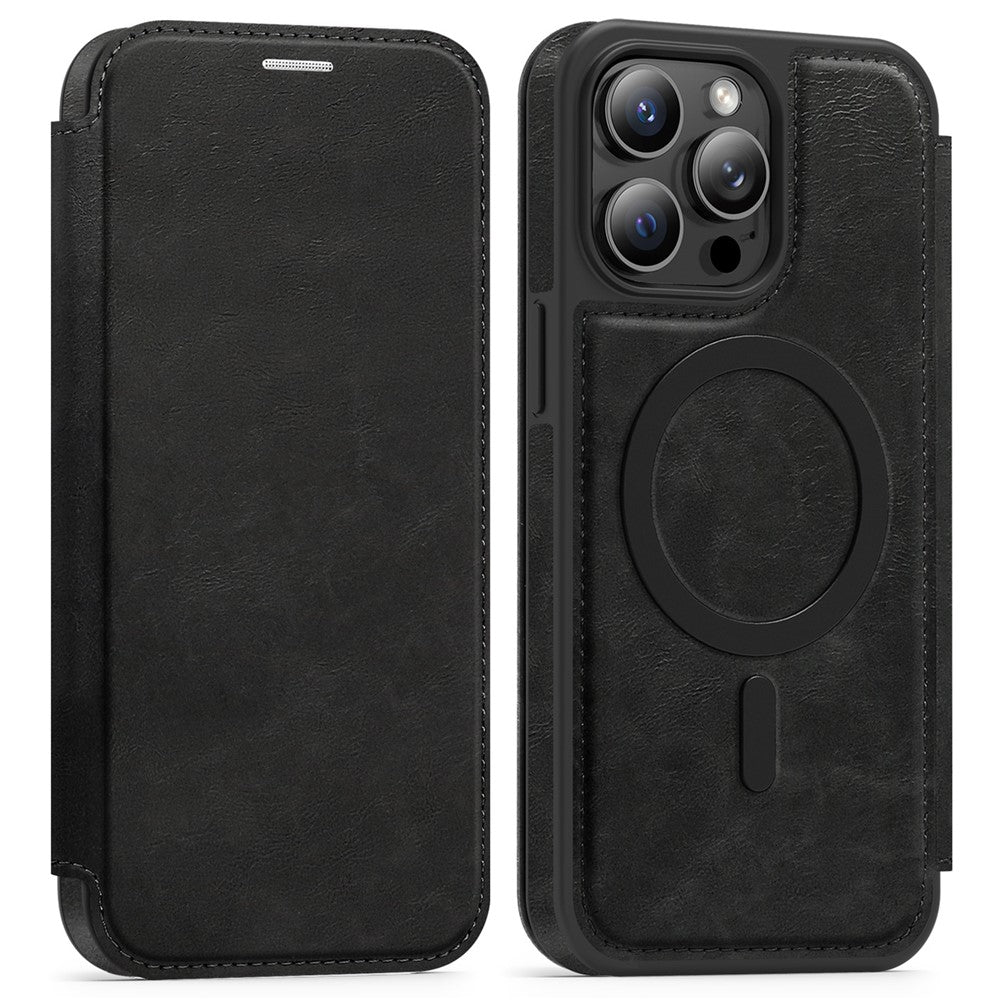 For iPhone 14 Pro Max Case Compatible with MagSafe RFID Blocking Card Holder Leather Phone Cover