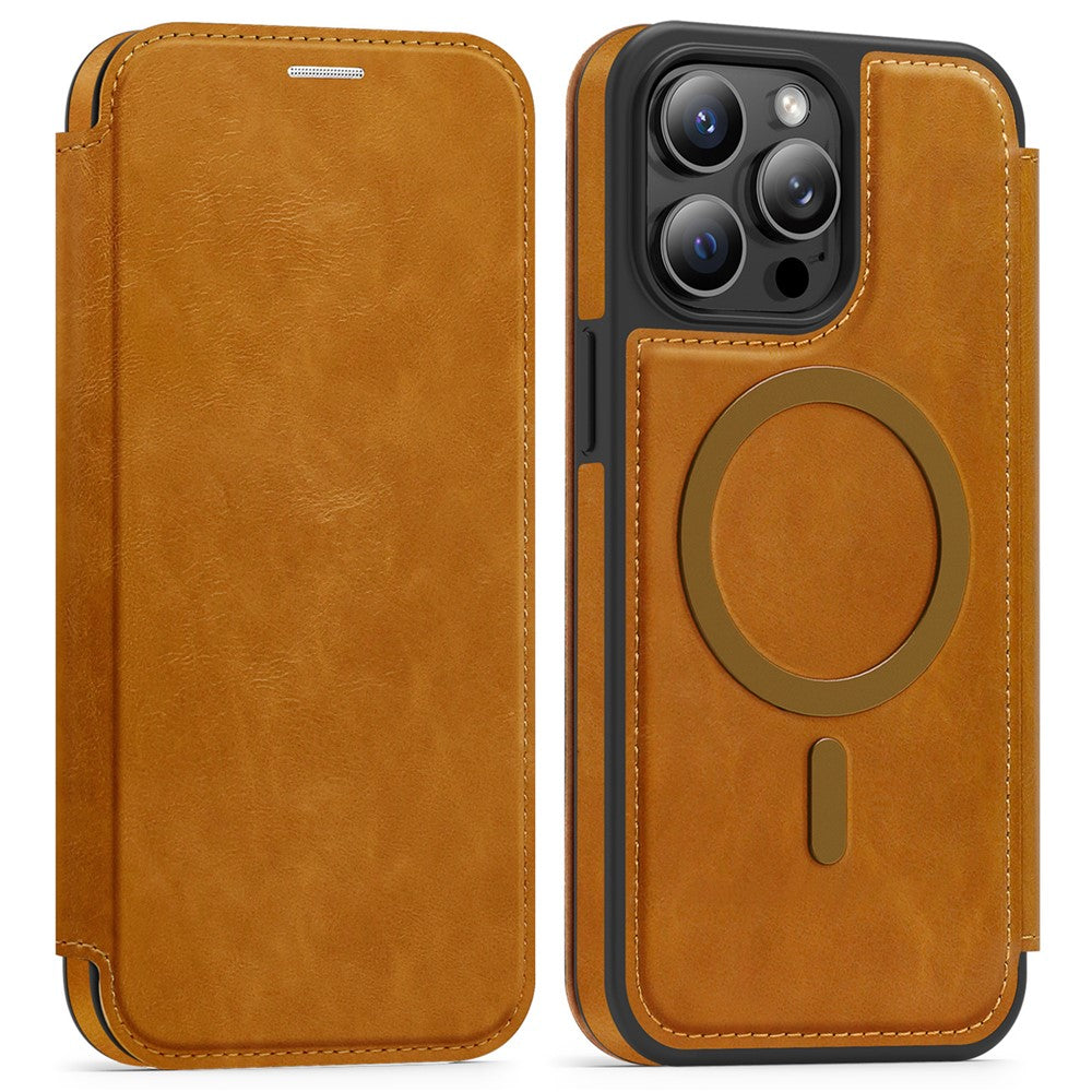 For iPhone 14 Pro Max Case Compatible with MagSafe RFID Blocking Card Holder Leather Phone Cover