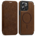 For iPhone 14 Pro Max Case Compatible with MagSafe RFID Blocking Card Holder Leather Phone Cover