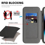 Til iPhone 14 Pro etui, kompatibel med MagSafe RFID-blokerende kortholder i læder til telefonen