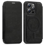 Til iPhone 14 Pro etui, kompatibel med MagSafe RFID-blokerende kortholder i læder til telefonen