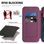Til iPhone 13 Cover, kompatibel med MagSafe RFID-blokerende kortholder, læder telefoncover