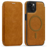 Til iPhone 13 Cover, kompatibel med MagSafe RFID-blokerende kortholder, læder telefoncover