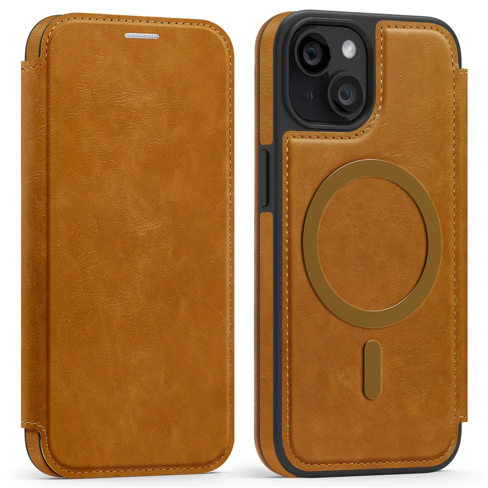 Til iPhone 13 Cover, kompatibel med MagSafe RFID-blokerende kortholder, læder telefoncover