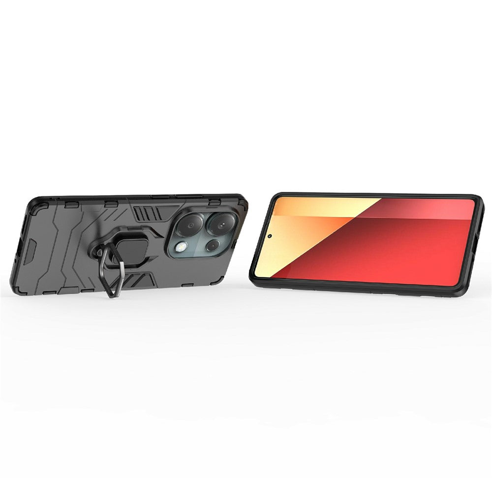 Xiaomi Redmi Note 14S 4G-skal PC + TPU-skyddande mobilskal med ringstöd