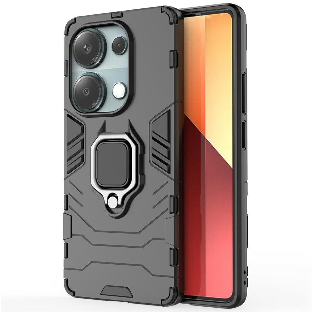 Xiaomi Redmi Note 14S 4G-skal PC + TPU-skyddande mobilskal med ringstöd