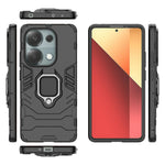 Xiaomi Redmi Note 14S 4G-skal PC + TPU-skyddande mobilskal med ringstöd