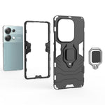 Xiaomi Redmi Note 14S 4G-skal PC + TPU-skyddande mobilskal med ringstöd