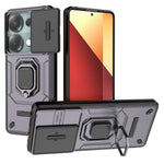 For Xiaomi Redmi Note 14S 4G Case PC + TPU Kickstand Phone Protector with Lens Cover