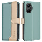 BINFEN COLOR BF33 For Xiaomi Poco F7 5G / Redmi Turbo 4 Pro 5G Leather Case Splicing Color RFID Blocking Wallet Stand Phone Cover