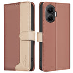 BINFEN COLOR BF33 For Xiaomi Poco F7 5G / Redmi Turbo 4 Pro 5G Leather Case Splicing Color RFID Blocking Wallet Stand Phone Cover