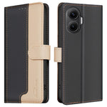 BINFEN COLOR BF33 For Xiaomi Poco F7 5G / Redmi Turbo 4 Pro 5G Leather Case Splicing Color RFID Blocking Wallet Stand Phone Cover