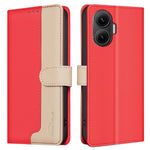 BINFEN COLOR BF33 For Xiaomi Poco F7 5G / Redmi Turbo 4 Pro 5G Leather Case Splicing Color RFID Blocking Wallet Stand Phone Cover