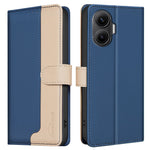 BINFEN COLOR BF33 For Xiaomi Poco F7 5G / Redmi Turbo 4 Pro 5G Leather Case Splicing Color RFID Blocking Wallet Stand Phone Cover