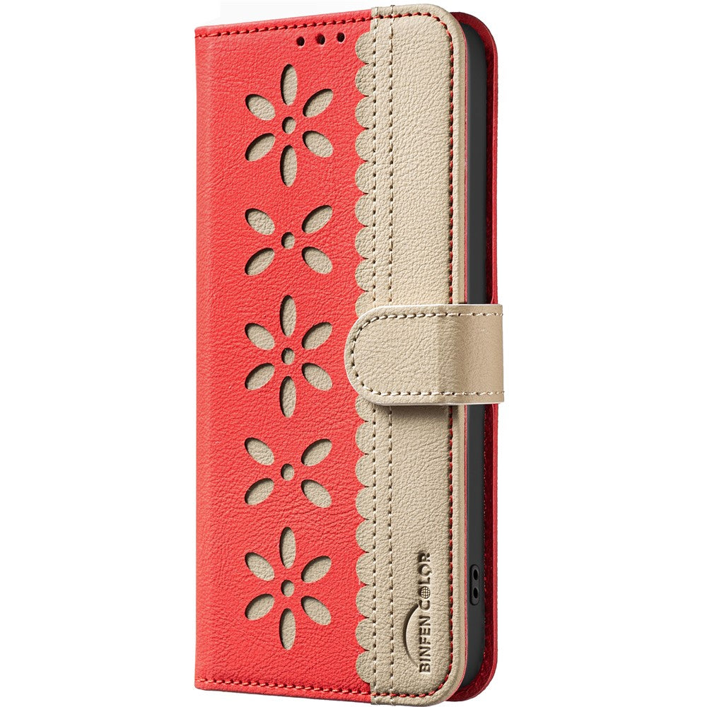 For Xiaomi Poco F7 5G  /  Redmi Turbo 4 Pro 5G Leather Case BINFEN COLOR BF36 Floral Pattern Phone Cover RFID Blocking Wallet Stand