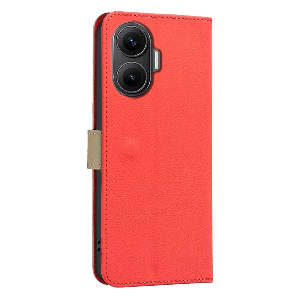 For Xiaomi Poco F7 5G  /  Redmi Turbo 4 Pro 5G Leather Case BINFEN COLOR BF36 Floral Pattern Phone Cover RFID Blocking Wallet Stand