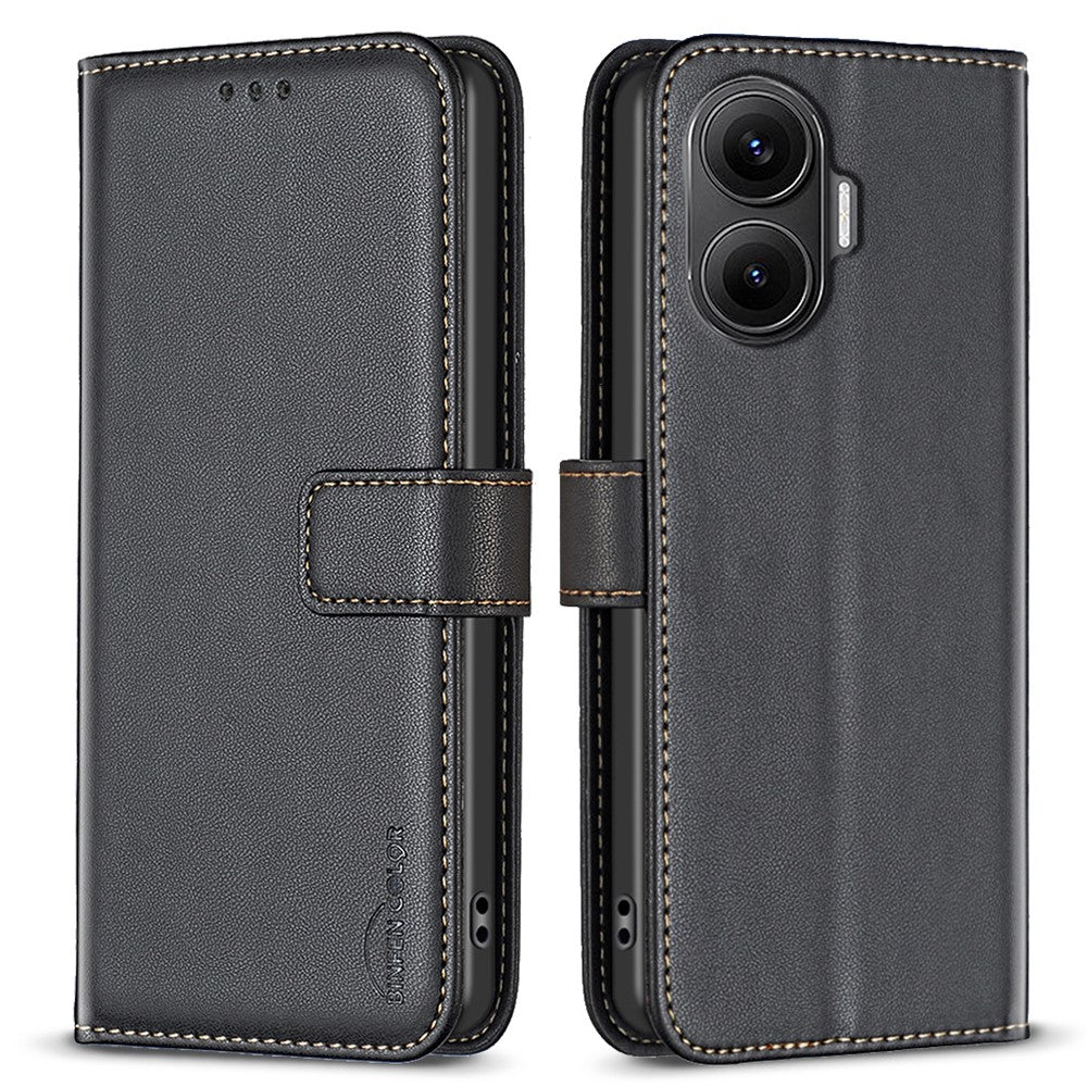 BINFEN COLOR BF17 For Xiaomi Poco F7 5G / Redmi Turbo 4 Pro 5G Case Wallet Folio Flip Leather Cover