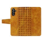 Samsung Galaxy A18 5G / A18 4G A17 5G / A17 4G / A26 5G / A16 5G / A16 4G-cover i læder, pungcover med stativ, ternet mønster og rem
