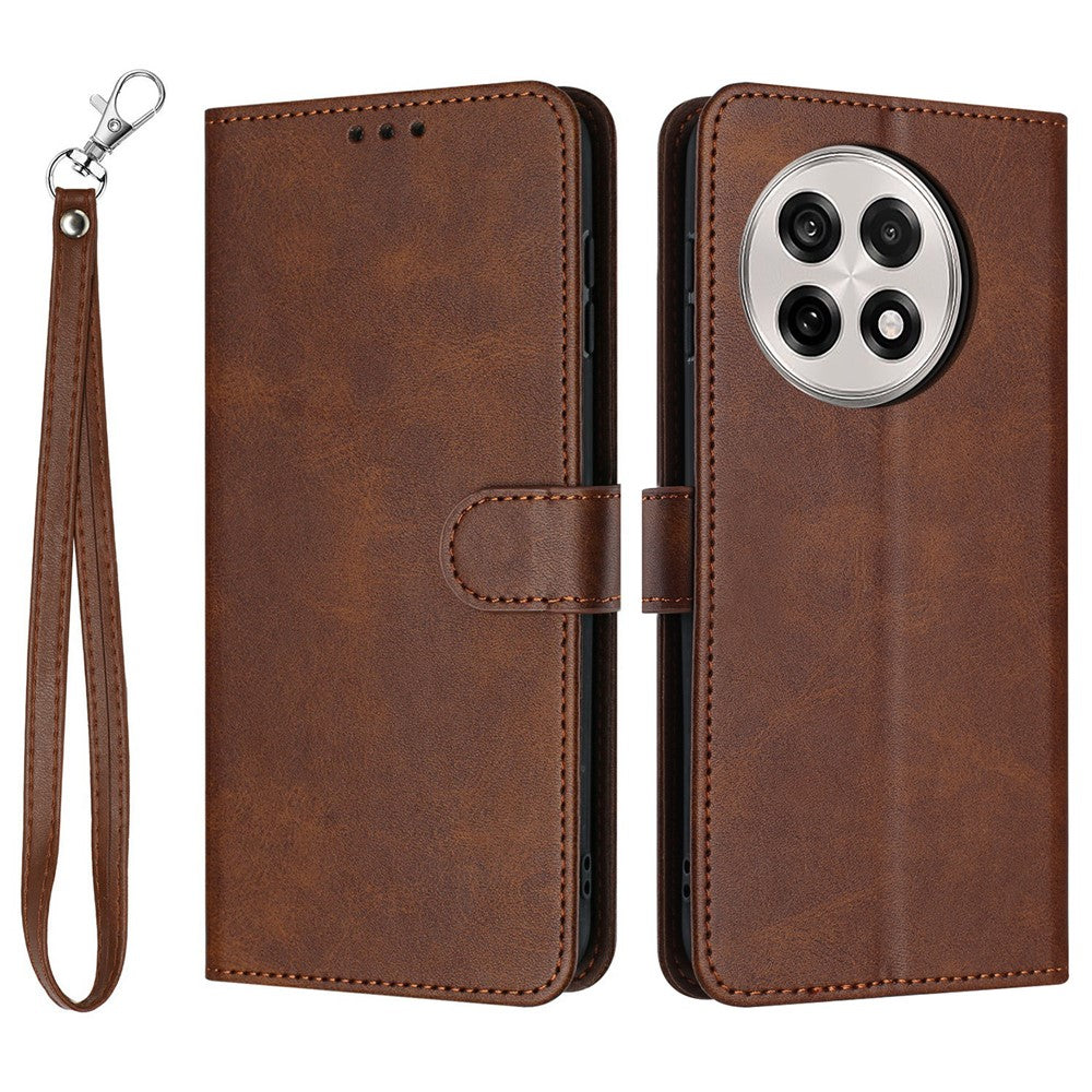 For OnePlus 13R 5G Case Flip Stand PU Leather Wallet Phone Cover Calf Texture