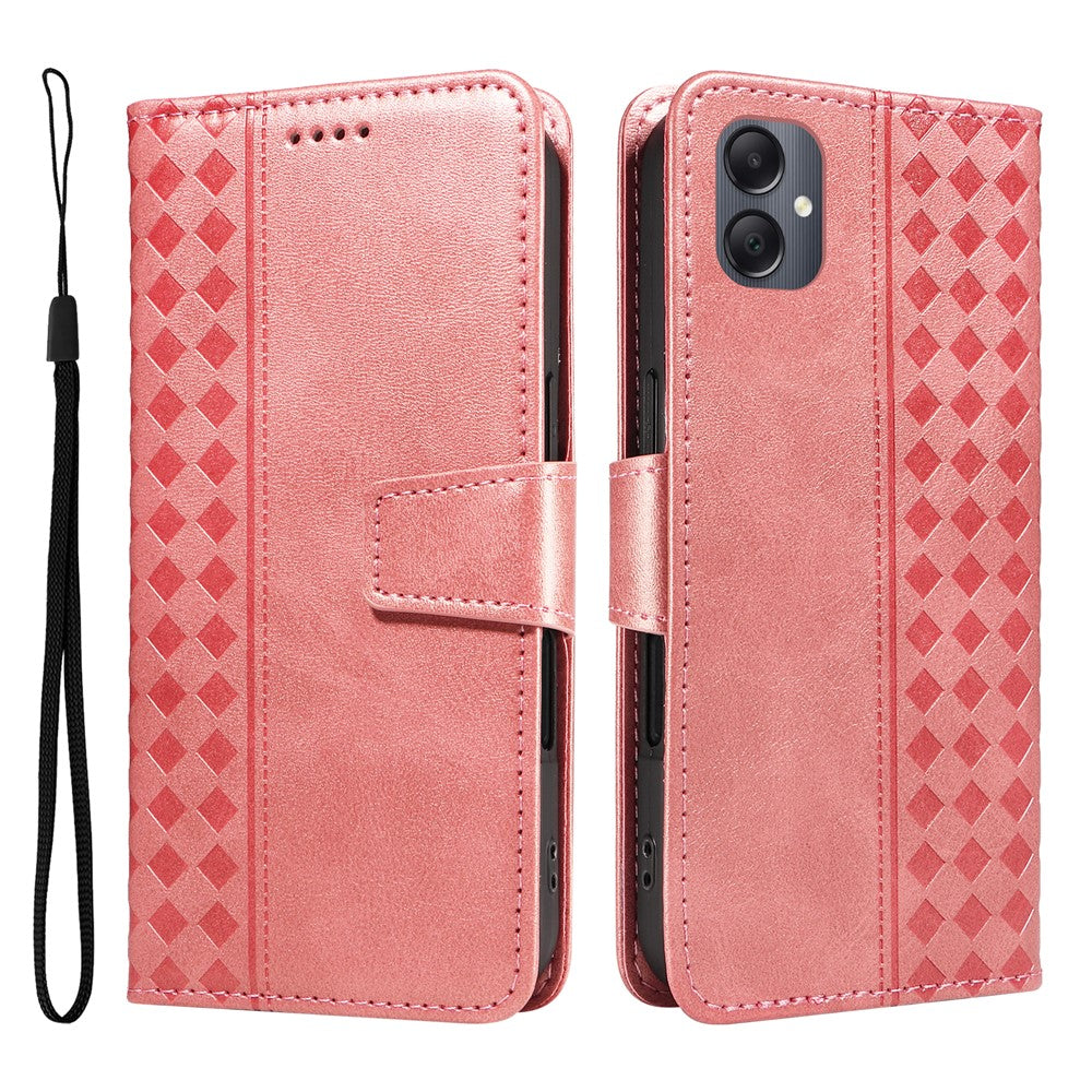Til Samsung Galaxy A08 5G / A08 4G / A07 4G / A06 4G / A06 5G læderetui, tegnebog med standfunktion, mønstret telefoncover med rem