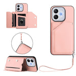 For Honor X70i / Honor 400 Lite 5G Case Card Holder Kickstand Skin-Touch Phone Cover with Wrist Strap