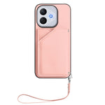 For Honor X70i / Honor 400 Lite 5G Case Card Holder Kickstand Skin-Touch Phone Cover with Wrist Strap