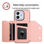 For Honor X70i / Honor 400 Lite 5G Case Card Holder Kickstand Skin-Touch Phone Cover with Wrist Strap
