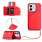For Honor X70i / Honor 400 Lite 5G Case Card Holder Kickstand Skin-Touch Phone Cover with Wrist Strap