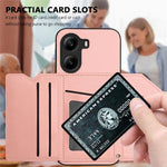 For Xiaomi Poco X7 Pro 5G Case Card Holder Kickstand Skin-Touch Phone Cover with Wrist Strap