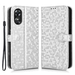 For Oppo A17 4G Dot Pattern Imprinted Wallet Case PU Leather Stand Anti-scratch Phone Cover with Strap