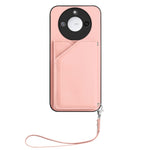For Honor X60 5G / Honor X9c Smart 5G Case Card Holder Kickstand Skin-Touch Phone Cover with Wrist Strap