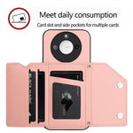 For Honor X60 5G / Honor X9c Smart 5G Case Card Holder Kickstand Skin-Touch Phone Cover with Wrist Strap