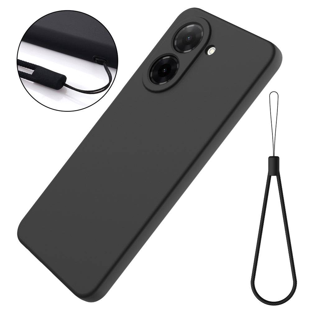 For Xiaomi Redmi A5 NFC (EU) (173.45mm) Liquid Silicone Case Phone Back Cover with Hand Strap