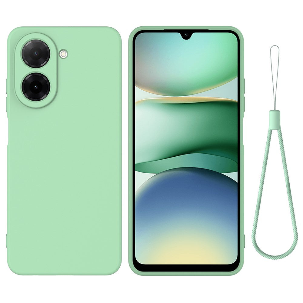 For Xiaomi Redmi A5 NFC (EU) (173.45mm) Liquid Silicone Case Phone Back Cover with Hand Strap