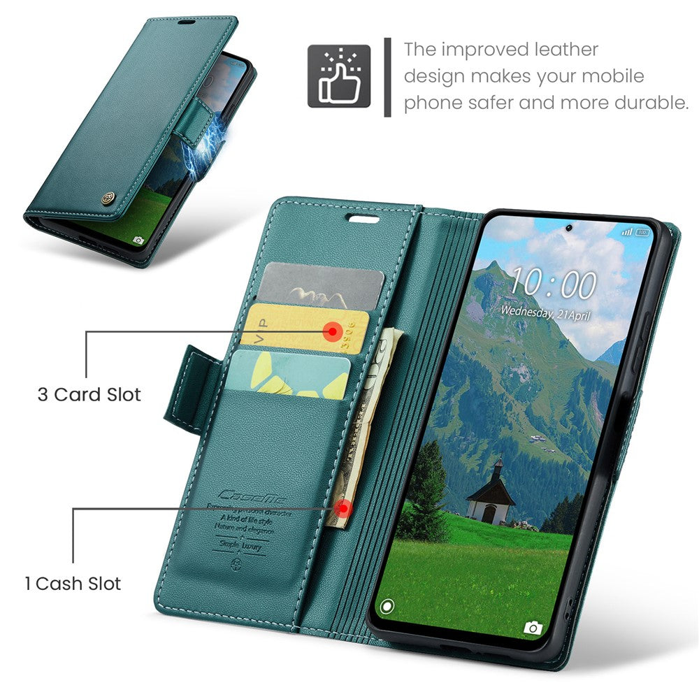 CASEME For Xiaomi Redmi Note 13 4G Case  023 Series RFID Blocking Leather Wallet Stand Phone Cover
