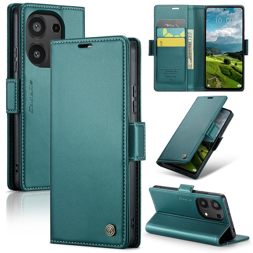 CASEME For Xiaomi Redmi Note 13 Pro 4G Case  023 Series RFID Blocking Leather Wallet Stand Phone Cover