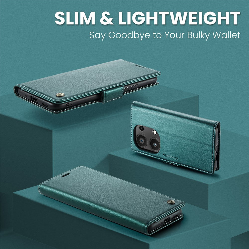 CASEME For Xiaomi Redmi Note 13 Pro 4G Case  023 Series RFID Blocking Leather Wallet Stand Phone Cover