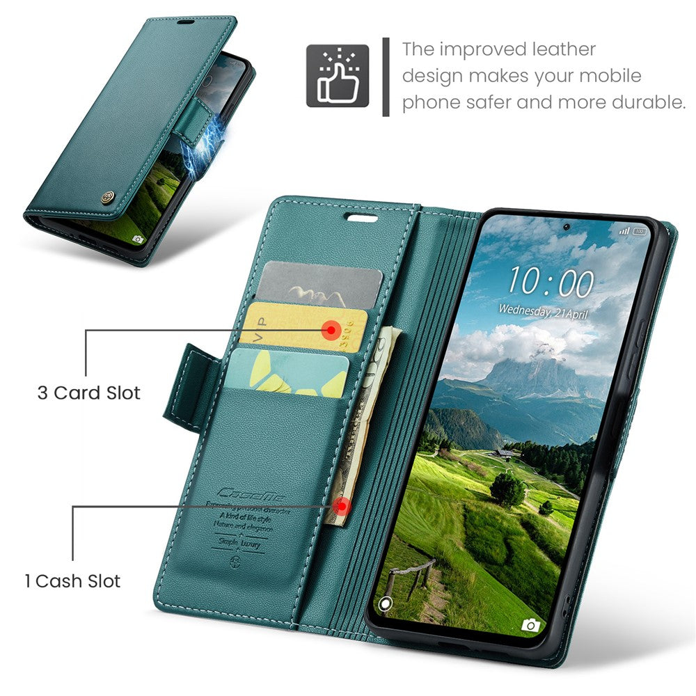 CASEME For Xiaomi Redmi Note 13 Pro 4G Case  023 Series RFID Blocking Leather Wallet Stand Phone Cover