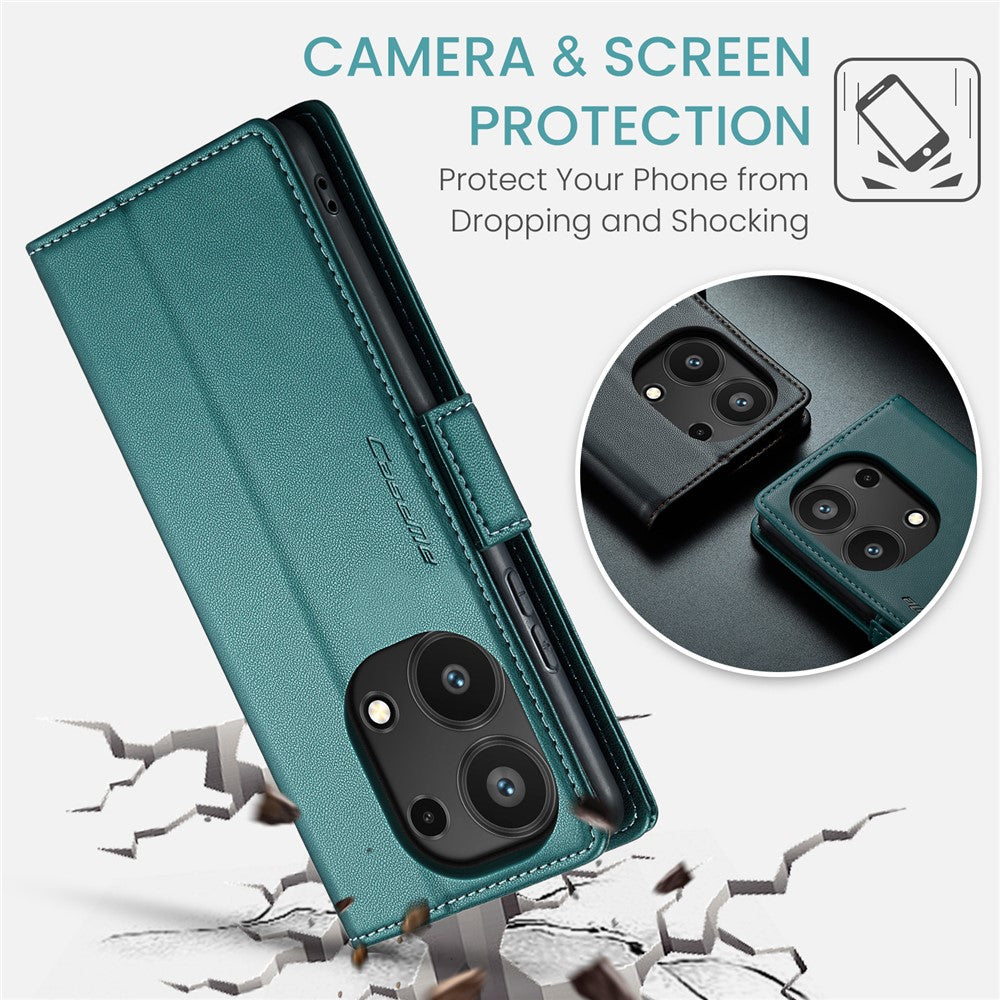 CASEME För Xiaomi Redmi Note 13 Pro 4G Skal 023 Serien RFID-blockerande Läder Plånboksfodral mobilskal